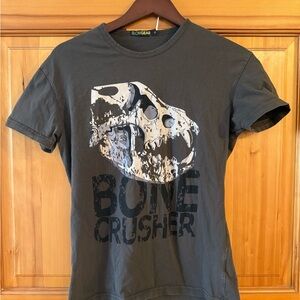 Darling Brewery Gray Bone Crusher Graphic T-Shirt - Women S